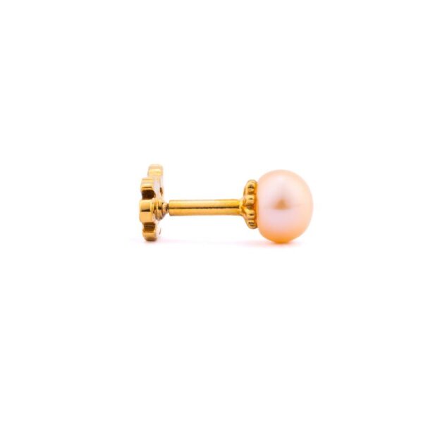 princess charm stud pink pearl